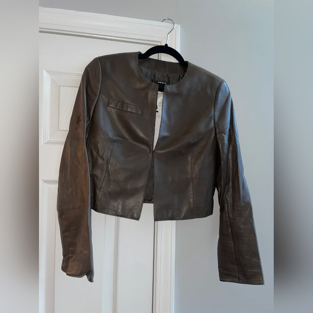 Akris leather jacket